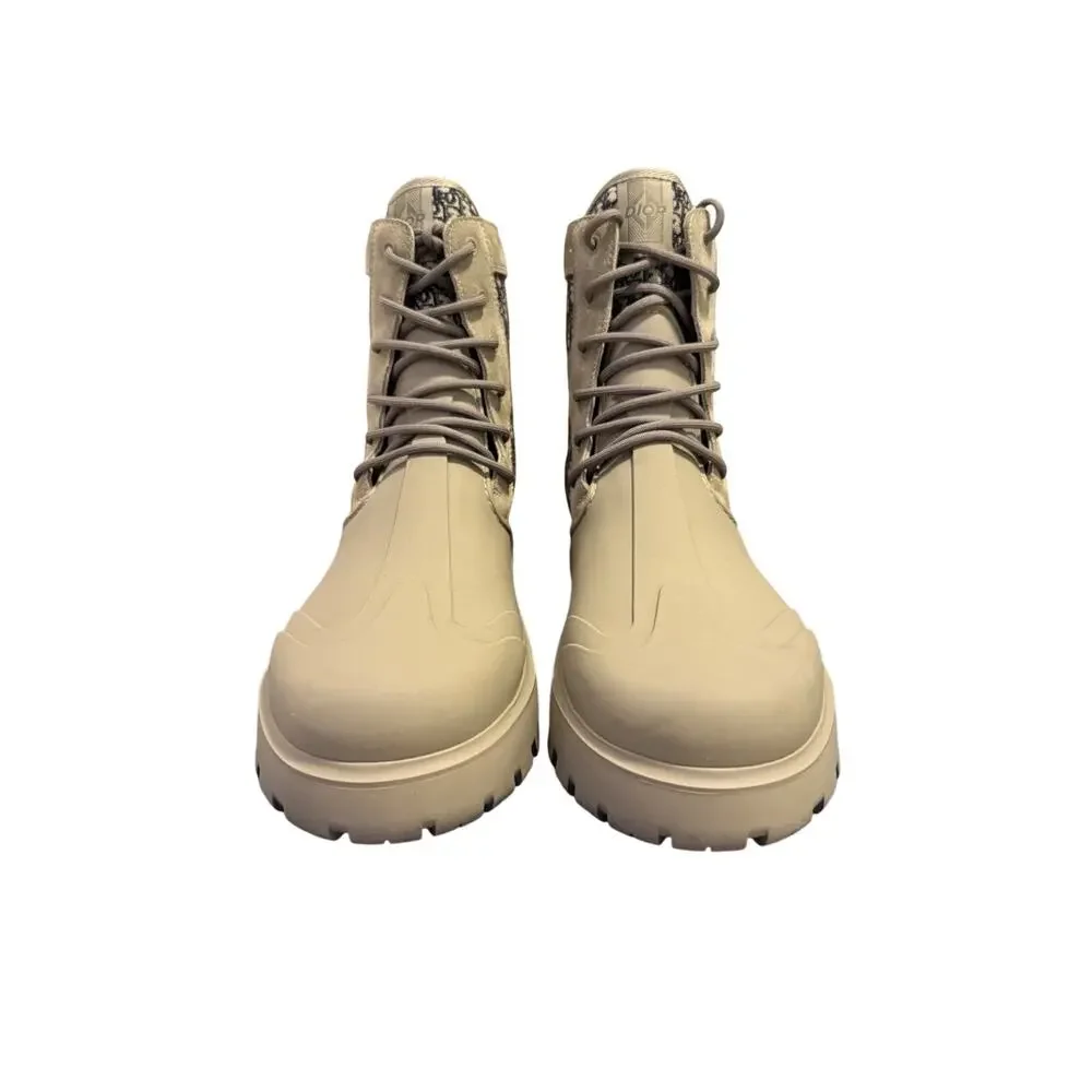 Christian Dior Garden Oblique Lace-Up Boots Size 45 (US 12)